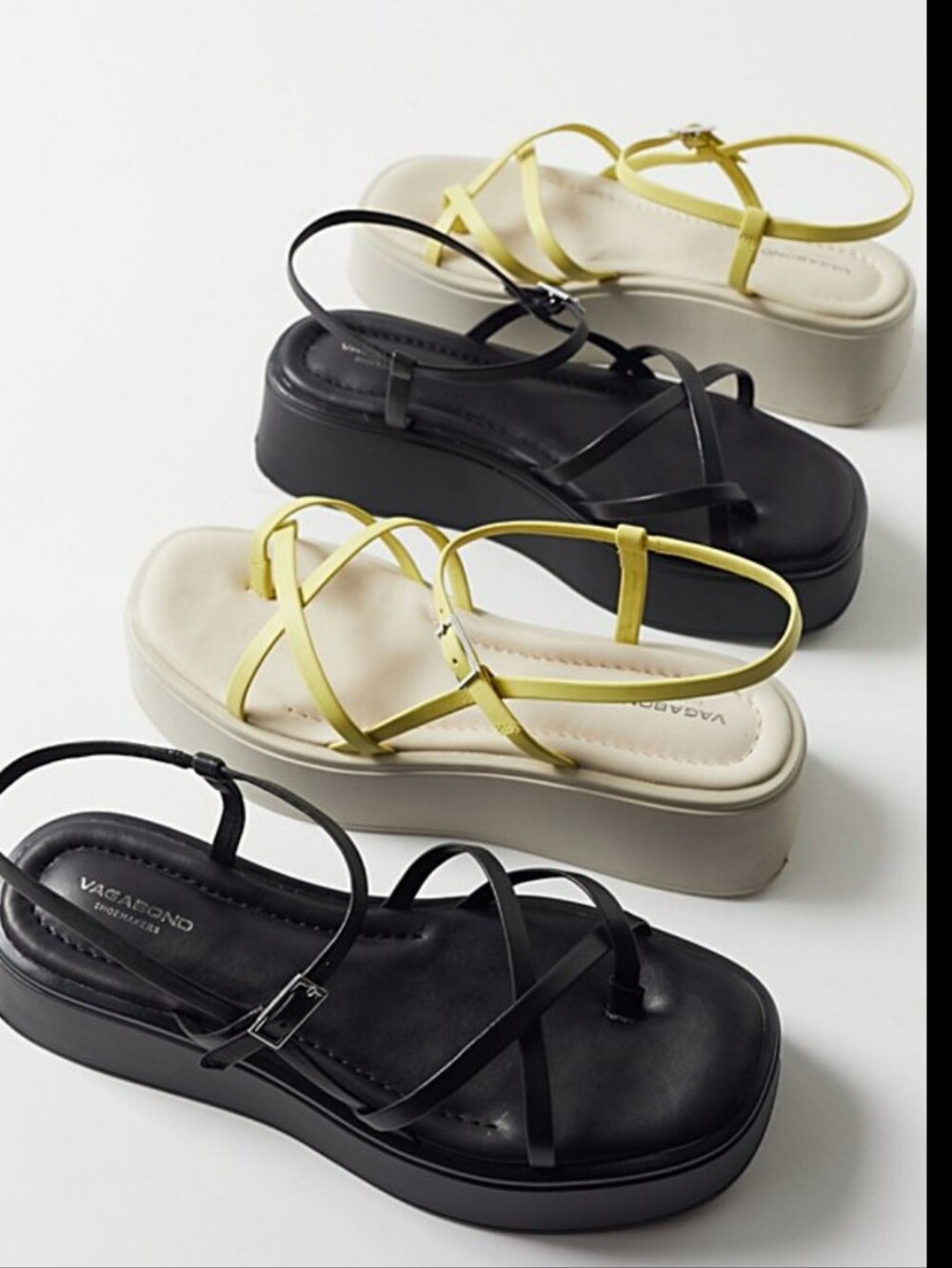 Vagabond Courtney Platform Sandals in Banana